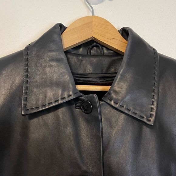 Vintage Winlit Lined Black Leather Jacket Size Small - Picture 2 of 11